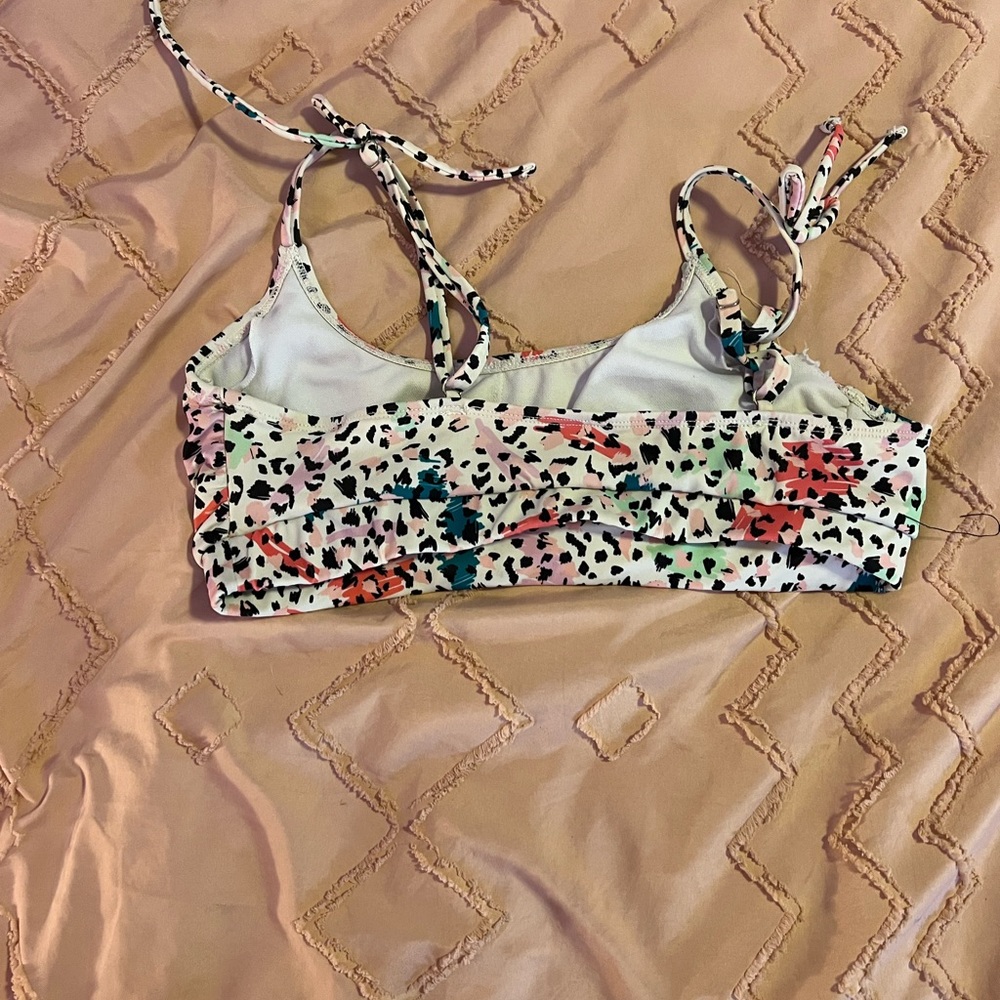 colored leopard bikini set